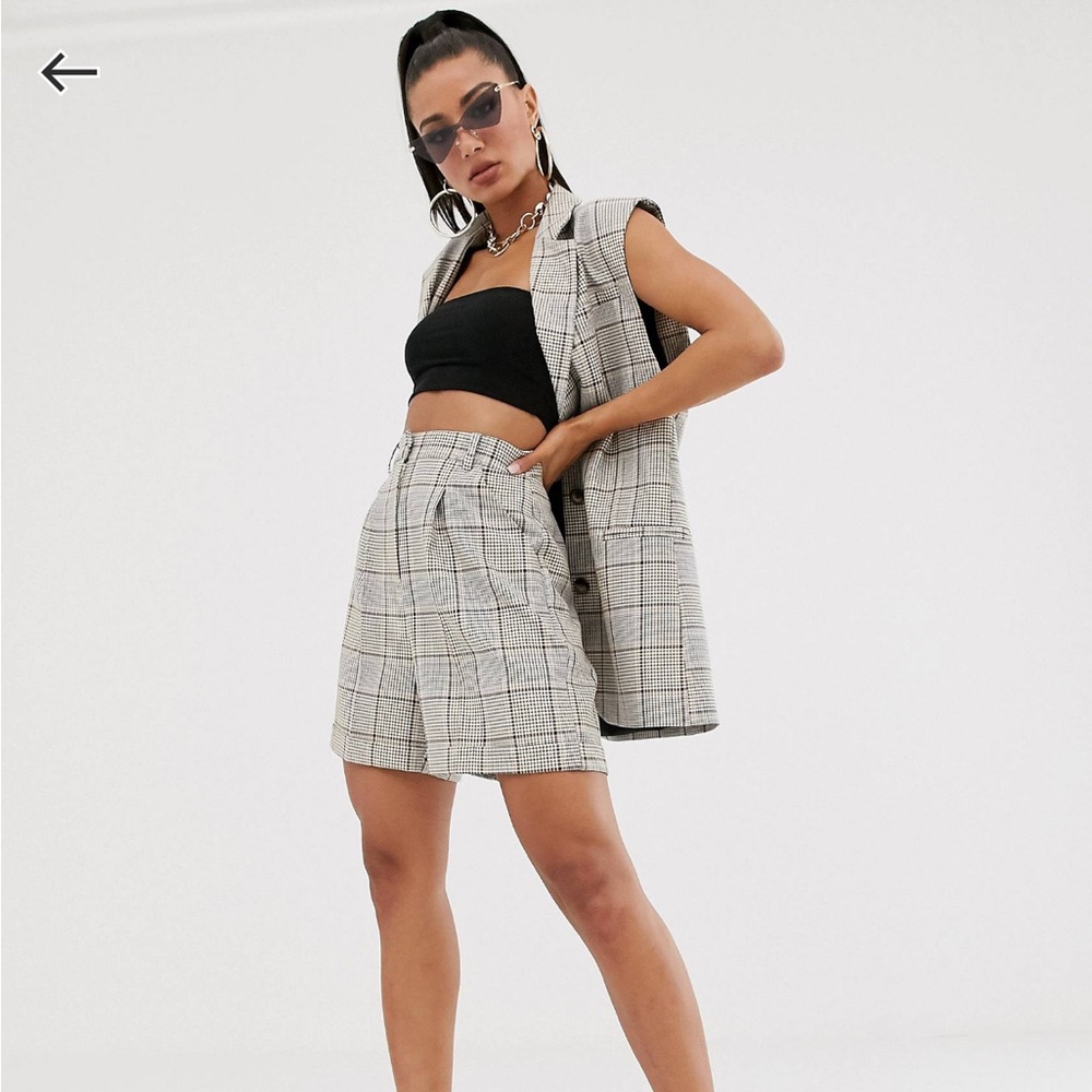Plaid suit set